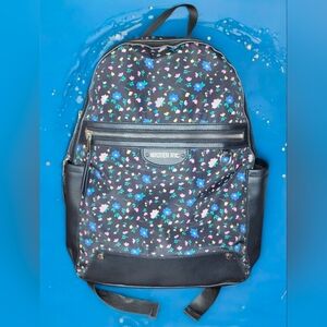 Madden NYC Black Bookbag With Floral Pattern & Padded Laptop Sleeve NWOT